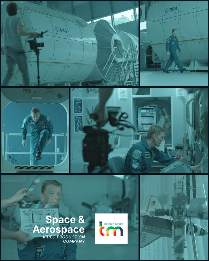 BTS behind the scenes for space industry filming